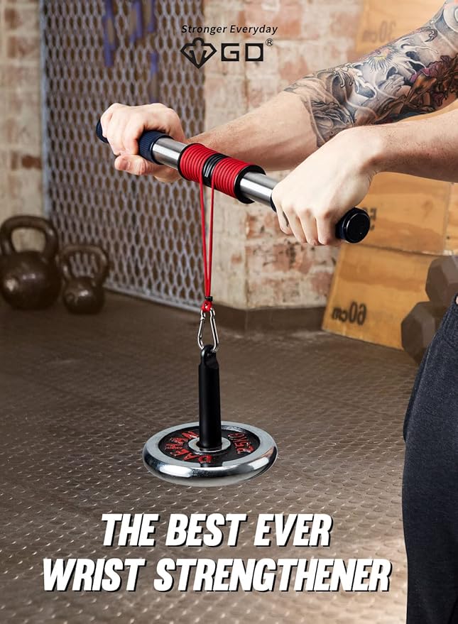 GD Wrist Roller V (Red line) Wrist exerciser, wrist forearm blaster, forearm trainer, Hand strengthener Forearm roller