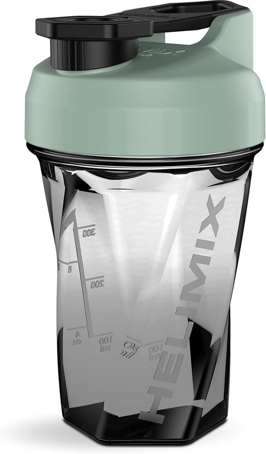 HELIMIX 1.5 Vortex Blender Shaker Bottle Holds Upto 20oz | No Blending Ball or Whisk | USA Made | Portable Pre Workout Whey Protein Drink Shaker Cup | Mixes Cocktails Smoothies Shakes | Top Rack Safe