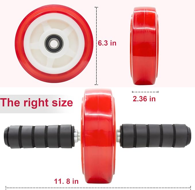 Ab Roller Wheel, Core Exercise Equipment - 880 lbs Weight Capacity, No Noise Ab Wheel for Home Gym Workout