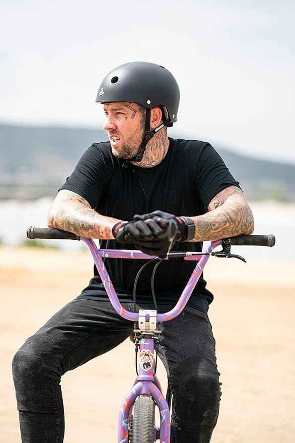 Triple Eight Deep Cover Helmet - Ideal for Skateboarding, Bicycling, BMX, and Roller Skating