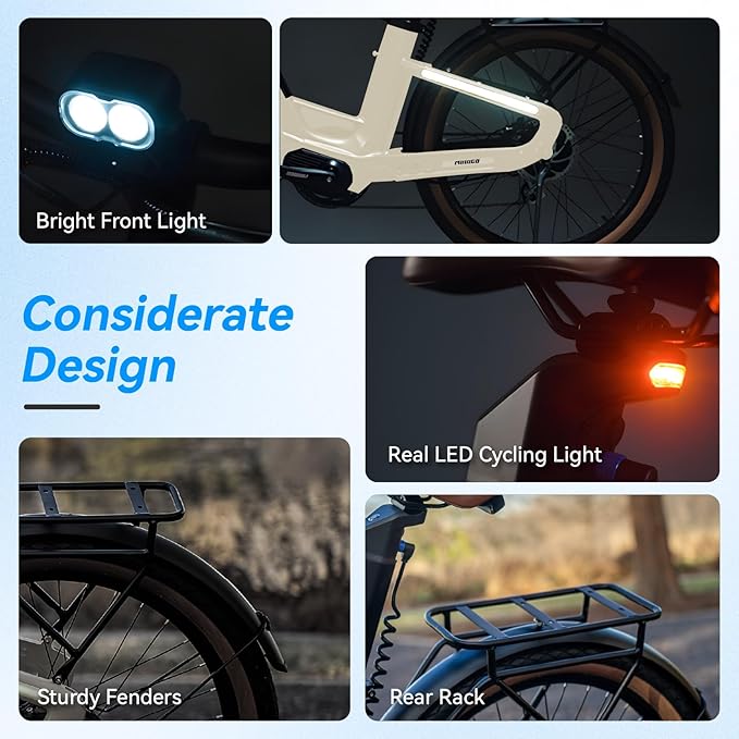 Carbon Fiber Electric Bike for Adults, Peak 1000W Motor 25MPH Ebike with 48V 19.2AH Removable Dual Batteries, 128 Miles Range, 26'' Big Tires, 7-Speed, Electric Bicycle for Men/Women