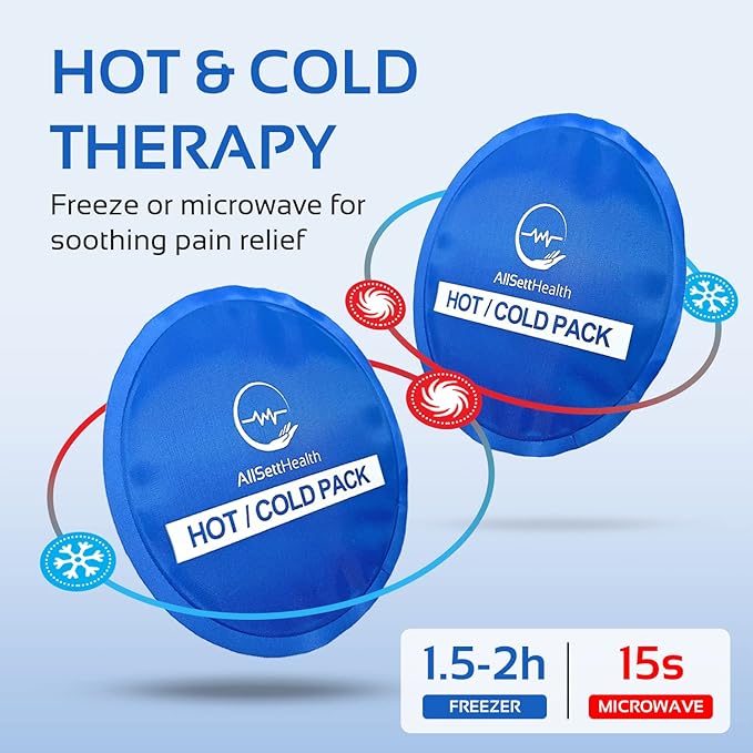 Reusable Round Hot and Cold Gel Ice Packs for Injuries | Cold Compress, Ice Pack, Cold Pack, Gel ice Pack, Cold Packs for Injuries | 5 Pack