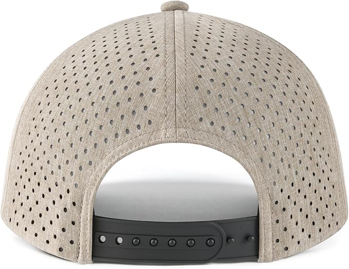 VOBOOM Men Snapback Trucker Hat, Baseball Cap for Breathable Side Laser Cut Holes