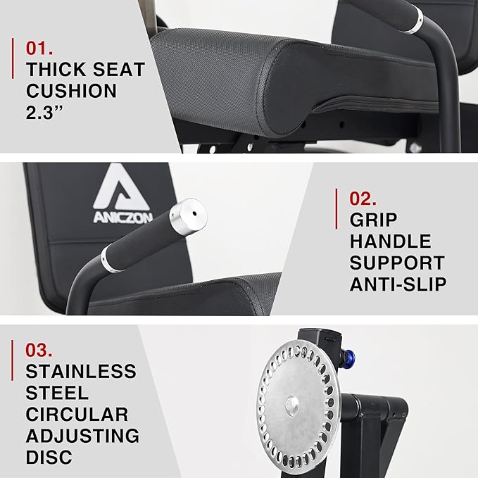 ANICZON Leg Extension and Curl Machine, Leg Rotary Extension for Thigh with Adjustable Seat & Backrest, Lower Body Leg Machine with Plate Loaded for Home Gym