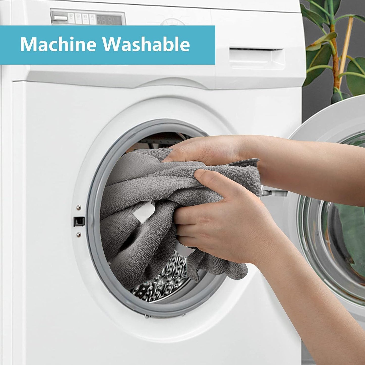 HOMEXCEL Grey Microfiber Cleaning Cloth, 8 Pack Cleaning Towels for Kitchen, Lint Free, Scratch-Free, Highly Absorbent, and Reusable Cleaning Rags for House, Window and Glass, Cars, 11.5 X11.5 inch