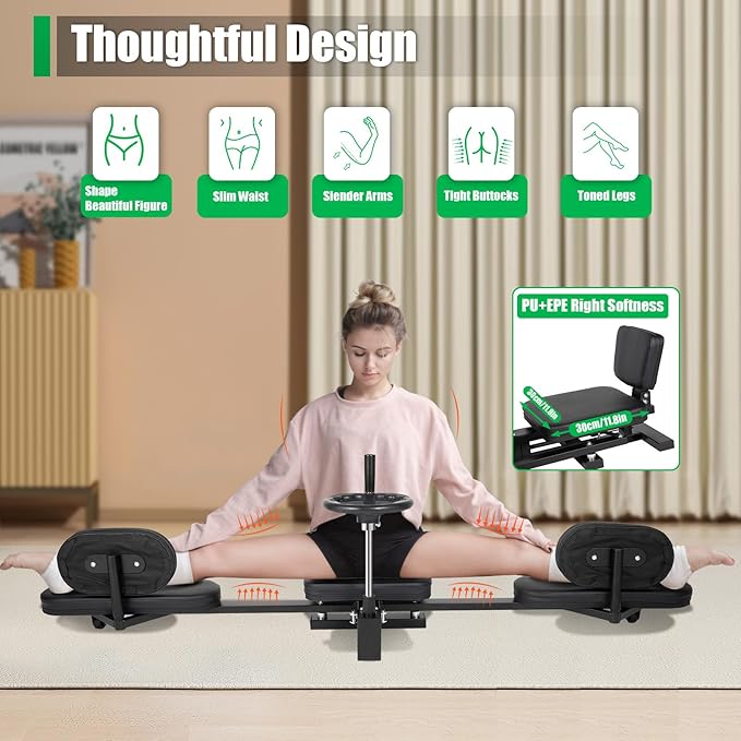 180° Stretch Leg Stretcher Split Machine, Split Machine for Flexibility, Hip Stretching Machines, for Yoga, Dance, and Martial Arts Enthusiasts, 220Lbs Load-Bearing Capacity
