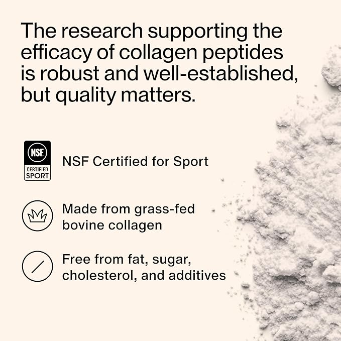 Momentous Grass-Fed Collagen Peptides Powder - Collagen Protein Powder with Fortigel & Vitamin C for Hair, Skin, Nails, & Joint Health Support - NSF Certified for Sport - Packaging May Vary