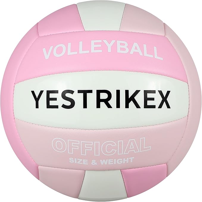 Official Size 5 Glow in The Dark Volleyball, Fluorescent Light Night Volleyball Soft Indoor Outdoor Volleyball Gift Luminous Night Light Ball for Game Gym Training Beach Play with Pump Kit