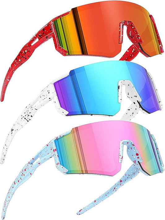 Youth Baseball Sunglasses Kids Sports Sunglasses for Boys Girls Softball Cycling Glasses UV400 Protection
