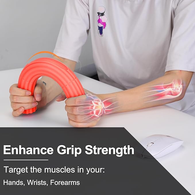 Flex Therapy Strengthener Bar for Tennis Elbow, Golfers Elbow, Tendonitis - Physical Therapy Resistance Bar for Wrist and Forearms Pain Relief