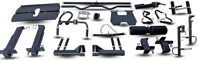 MiM USA Hercules EX, Commercial All in One Gym Machine w/400 lb Weight Stack, Adj Bench, Jammer Arms, Leg Press, Leg Extension, Arm Curl, LAT Seat & Complete Attachment