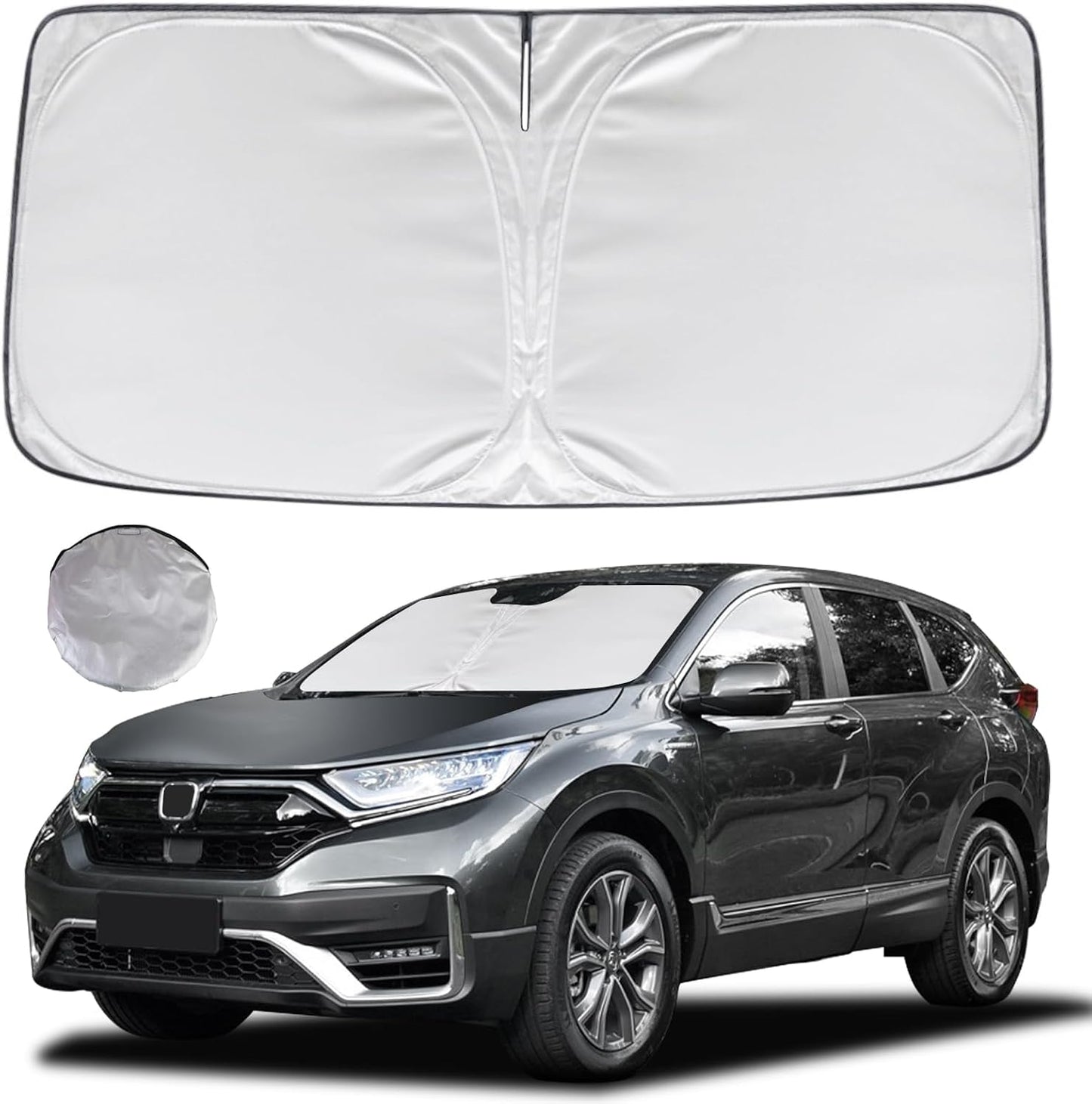 KAYZT Windshield Sun Shade for Honda CRV 2017-2022 CR-V Foldable Sunshade SUV Front Window Custom Fit Accessories