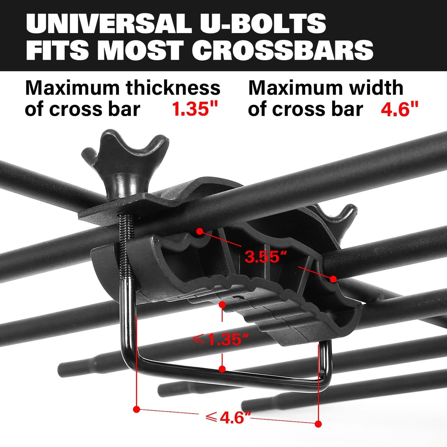 WEIZE Roof Rack Carrier Basket Universal Rooftop 54" x 34" x 6" + Waterproof Bag, Cargo Net with Attachment Hooks, Ratchet Straps for SUV, Truck