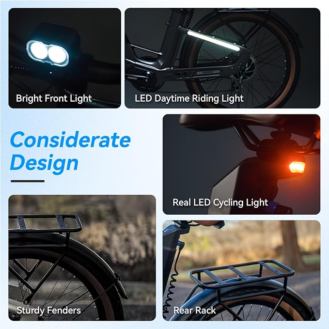 Carbon Fiber Electric Bike for Adults, Peak 1000W Motor 25MPH Ebike with 48V 19.2AH Removable Dual Batteries, 128 Miles Range, 26'' Big Tires, 7-Speed, Electric Bicycle for Men/Women