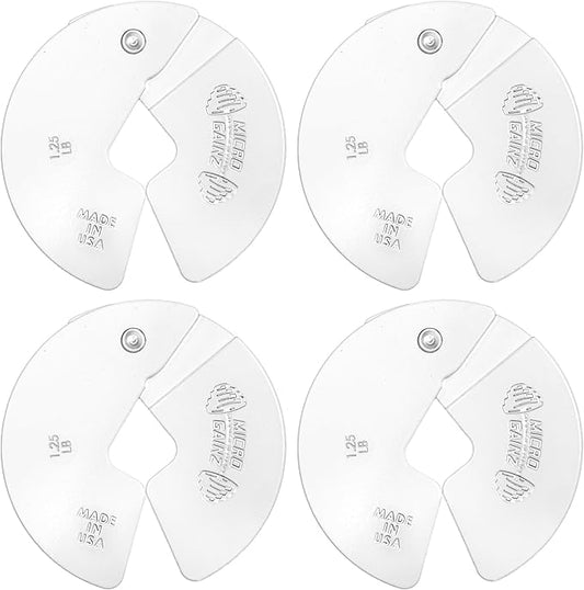 Micro Gainz Dumbbell Fractional 1.25lb Weight Plate, Ideal for Micro Loading, (Choose Color) 4 Piece Fractional Weight Plates, Designed for Dumbbell Training, Made In USA