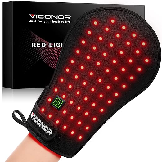 Red Light Therapy Device for Hands, Infrared-Light-Therapy-Gloves Finger Wrist, Led Near Infrared Carpal Tunnel