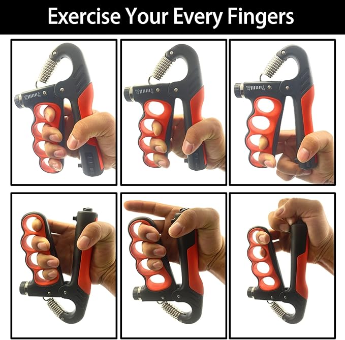 2PACK Grip Strength Trainer, 5-100KG (11-220 LB) Adjustable Resistance Forearm Hand Gripper Strengthener with Counter, Hand Wrist Exercise Workout Equipment for Home/Office Gym