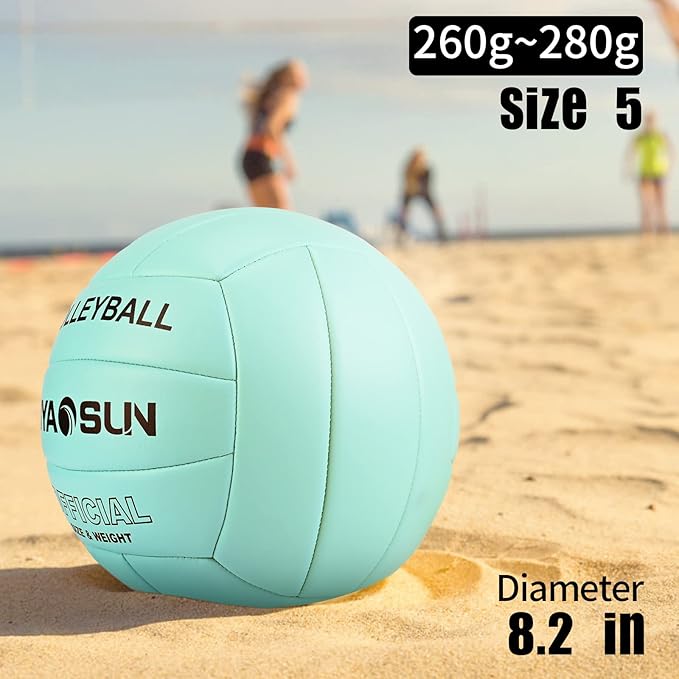 Soft Official Volleyball for Indoor Outdoor Beach, Size 5 Training Volleyball for Beginner Teenager Adult…