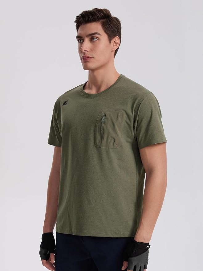 Moisture Wicking Quick Dry Soft Pickleball Workout Hiking Camping Running Shirts for Men Outdoor Sports