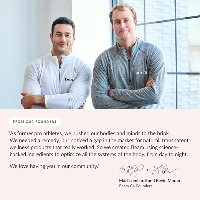 Beam Collagen Powder, Collagen for Women, Collagen with Hyaluronic Acid, Collagen Peptides Type 1 and 3, with Biotin, Grass Fed Bovine, Third-Party Tested, Best for Coffee, Vitamin C, 30 Servings