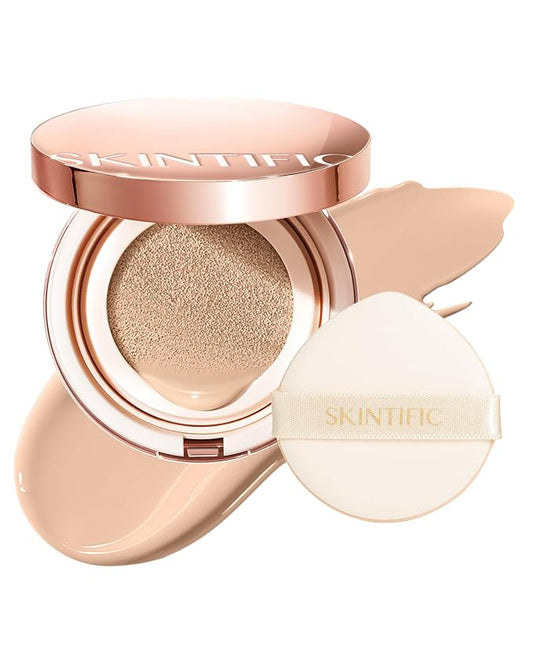 Cushion Foundation | Full coverage, Weightless, Skin fit, Satin Glow Finish, Oil-Control Waterproof Foundation, Sweatproof Flawless BB Cream CC Korean Makeup