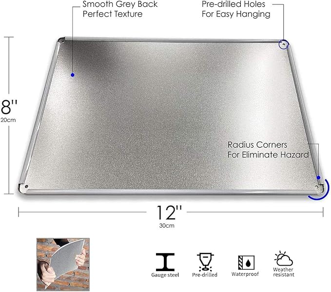 Garage Signs Metal Wall Decor - Vintage Tool Rule Metal Tin Signs for Men, Funny Shop Accessories Bar Decoration for Man Cave 8x12 Inch