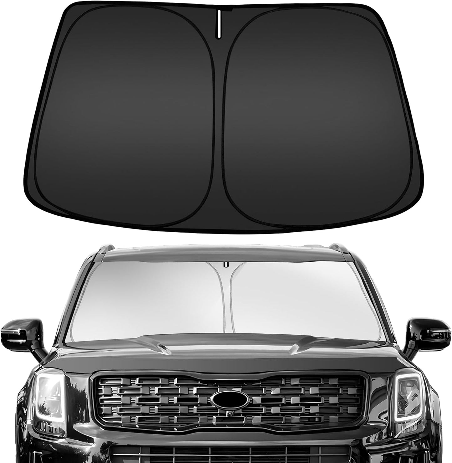 ARISMOTOR Windshield Sun Shade for Kia Telluride 2020-2025, Custom Fit Foldable Front Window Sunshade Sun Visor Protector, Block UV Rays Keep Your Car Cooler