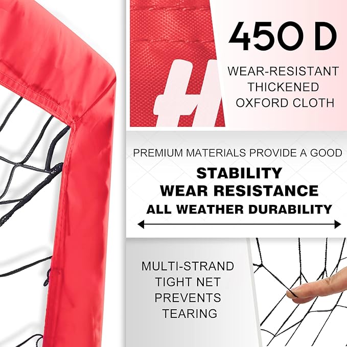 Kids Soccer Goal for Backyard, 6x4 9x5 FT Portable Soccer Nets Pop Up with Ball, Agility Ladder, Cones, Target & Carry Bag for Toddler Youth Outdoor Indoor Training Practice Sports Games Play