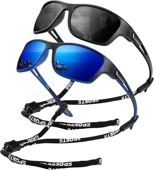 KALIYADI Polarized Sunglasses for Men, Sports Sun Glasses for Driving Cycling Fishing with UV protection