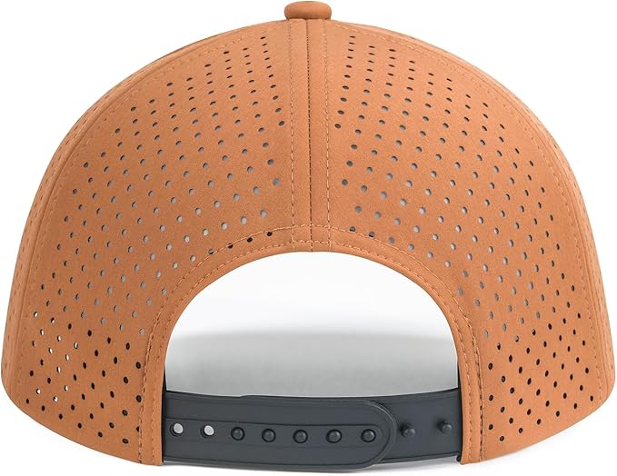 VOBOOM Men Quick Dry Baseball Cap Laser Cut Mesh Ball Curved Brim Snapback Hat