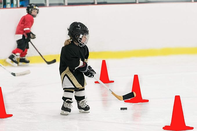 9 Inch Plastic Training Traffic Cones, Sport Cones, Agility Field Marker Cones for Soccer Basketball Football Drills Training, Outdoor Activity or Events - (Set of 10, 12, 15 or 24, 4 Colors)