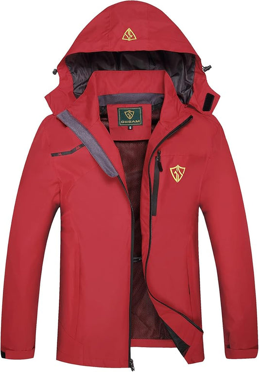 GIISAM Mens Windproof Jacket Waterproof Lightweight Mountain Sport Jacket for Men Hooded Windbreaker Raincoat