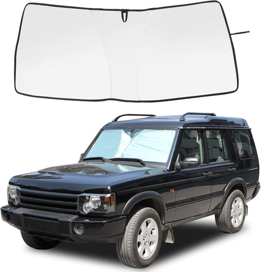 Windshield Sunshade Fit for Land Rover Discovery 2 LR2 1998-2003, Folding Car Sun Shade for Front Window, Auto Sun Protection Visors Blocks UV Rays and Keeps Vehicle Cool