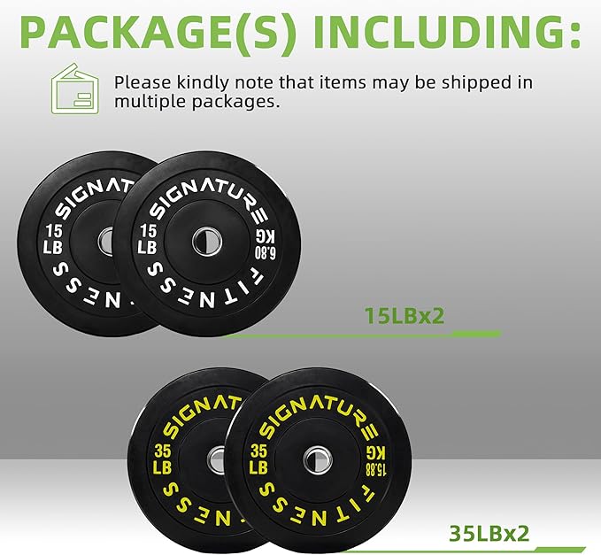 Olympic Bumper Plates Set, 2" Weight Plates for Strength Training & Weightlifting, Paris or Set or Set with Barbell, Multiple Options