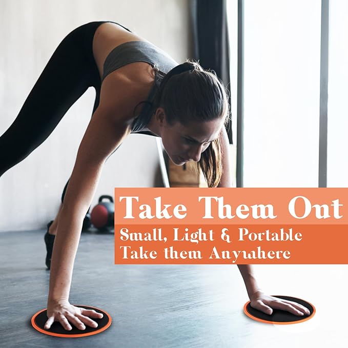 ZILLEEN Exercise Sliders for Working Out Fitness Discs for Pilates Women Men, 2 Pack