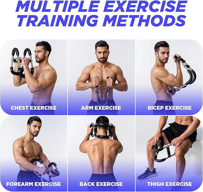 Twister Arm Trainer, Adjustable Chest Workout Equipment, Twister Arm Chest Exerciser Home Gym Strength Trainer, Portable Detachable Spring Workout Bar Home Fitness Equipment