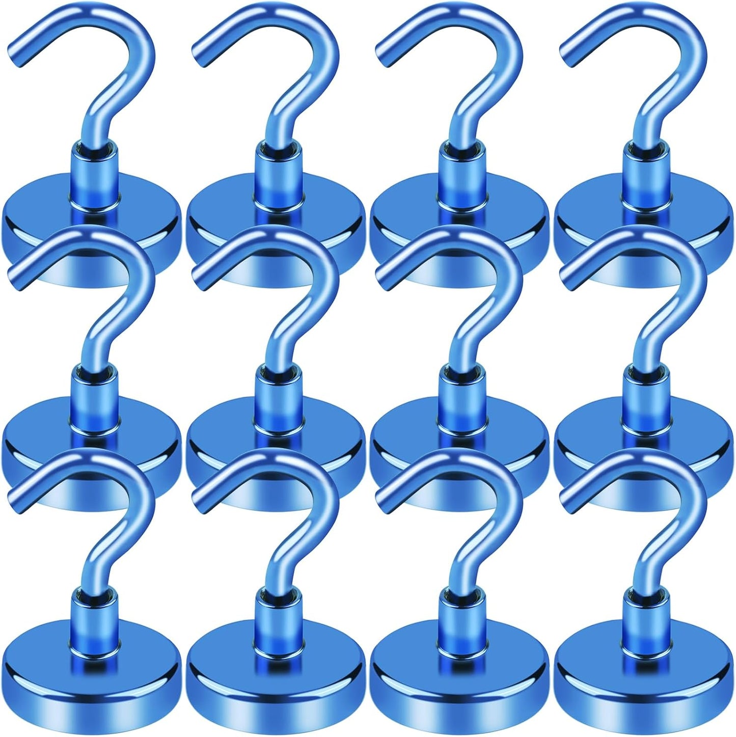 LOVIMAG Cruise Ship Essentials, 80Lb Magnetic Hooks for Cruise Cabins, Strong Magnetic Hooks for Hanging, Refrigerator, Celling, Grill, Fridge, Kitchen-12Pack