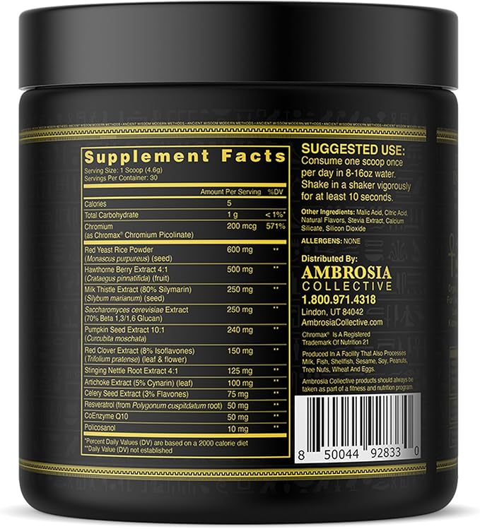 Ambrosia Nektar - Superfood Powder | Complete Health Supplement | Organ Support - Liver, Kidney Health | 30 Servings (Pineapple Mango)