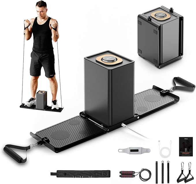 SR3 Smart Home Gym，Portable & Foldable Strength Training Cube Machine for Full Body Workouts，All-in-One Resistance Training Fitness Equipment for Home Use