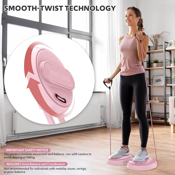 Waist Twisting Machine with Counter, Adjustable Waist Twister Board for Women Belly Fat, Twist Board for Exercise, Ab Twister Board Twist Exercise Machine