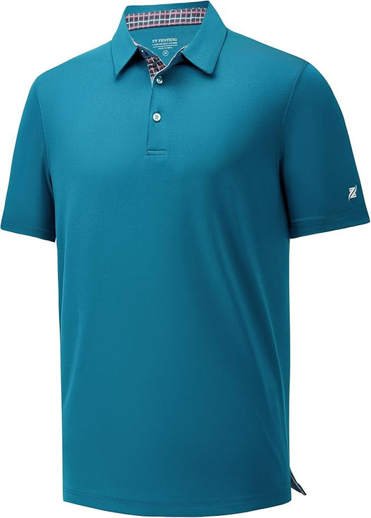 Mens Polo Shirts Short Casual Solid Stylish Dry Fit Performance Designed Collared Golf Polo Shirts for Men