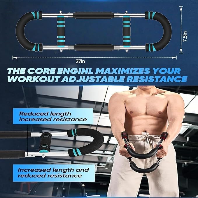 Twister Arm Trainer,Arm Trainer for Men, Adjustable Chest Workout Equipment,Chest Trainer, Shoulder Muscle Training,Wrist & Forearm Strengtheners, Portable Home Fitness Equipment