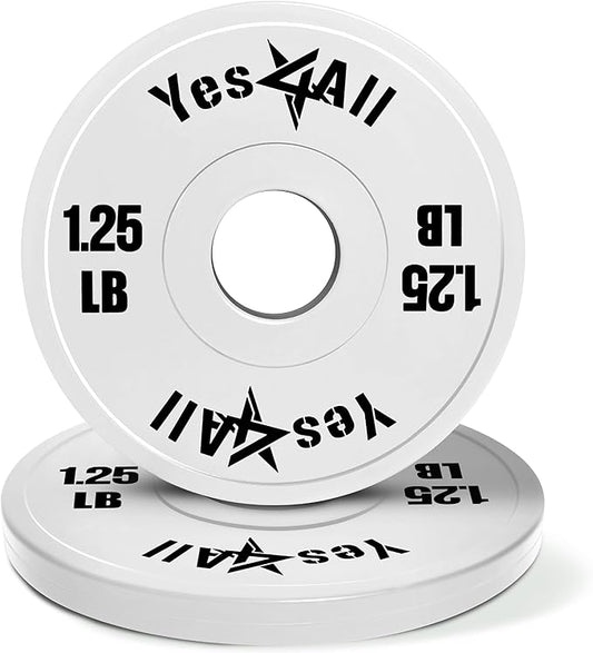 Yes4All Fractional Weight Plates Set, Available In Steel And Rubber, Set of 2/4/6 Plates in 1.25LB, 2.5LB, or 5LB Sizes, Micro Change Plates for Dumbbell and Olympic Barbell Weightlifting