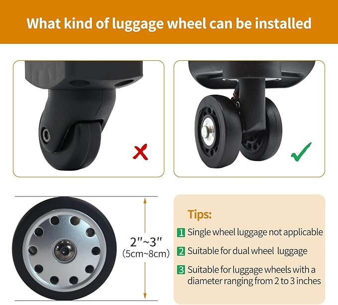 9Pack Luggage Suitcase Wheels Cover Carry on Luggage Wheels Cover for most 8-spinner Wheels Luggage Sets