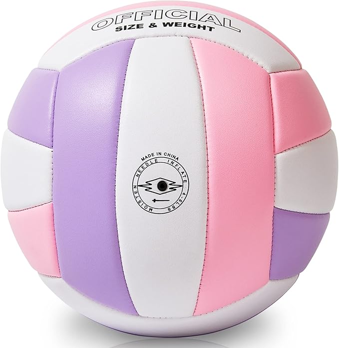 Soft Official Volleyball for Indoor Outdoor Beach, Size 5 Training Volleyball for Beginner Teenager Adult…