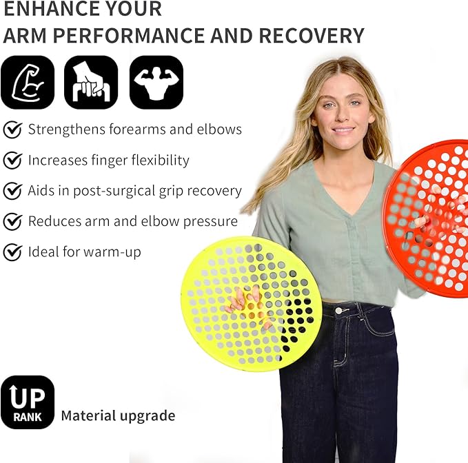 Hand Exercise Webs for Physical Therapy, Hand Grip Strengthener, Finger Exerciser, Portable Size, Latex Free, 7" Diameter