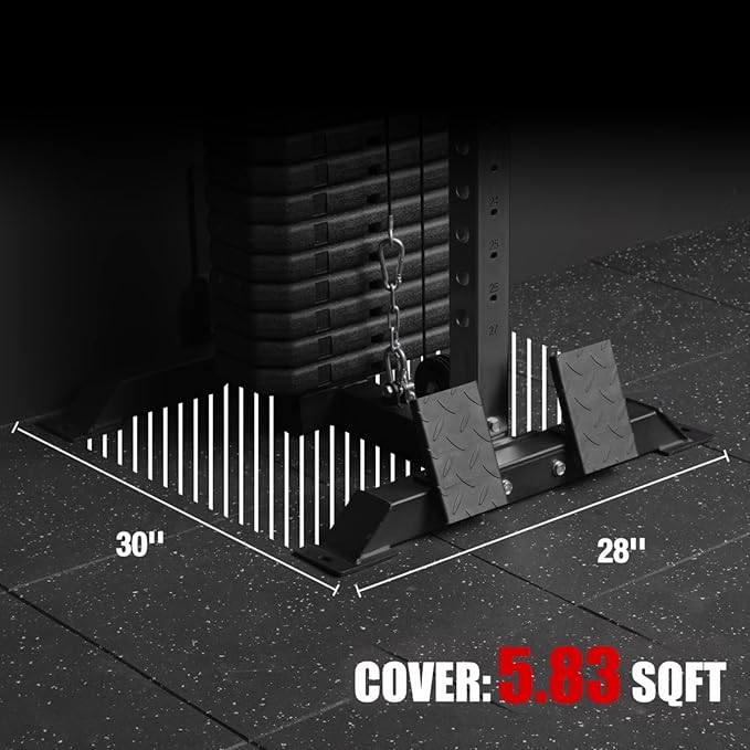 Mikolo Wall Mount Cable Station, Cable Crossover Machine with Dual Pulley System and 18 Adjustable Positions for Home Gym Fitness Equipment