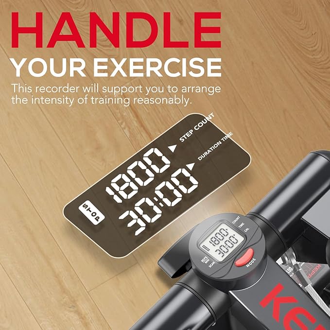 KeppiFitness Steppers for Exercise at Home, Stair Stepper with Resistance Bands for Home Cardio Exercise - FITSTEP Series