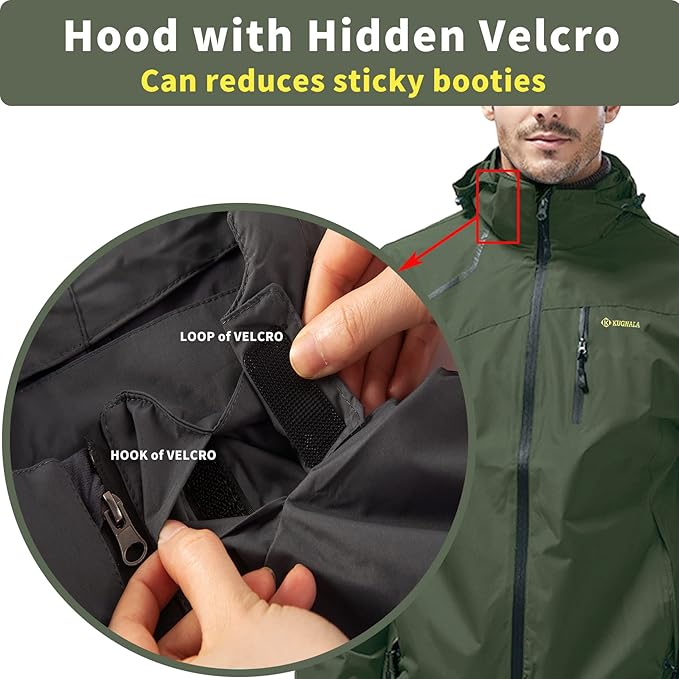 Mens Lightweight Waterproof Jacket Windproof Rain Hooded jackets for Running Hiking Cycling Travel M-7XL