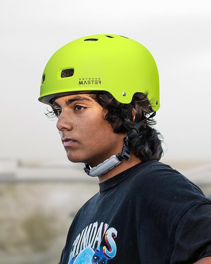 OutdoorMaster Skateboard Cycling Helmet - Two Removable Liners Ventilation Multi-Sport Scooter Roller Skate Inline Skating Rollerblading for Kids, Youth & Adults